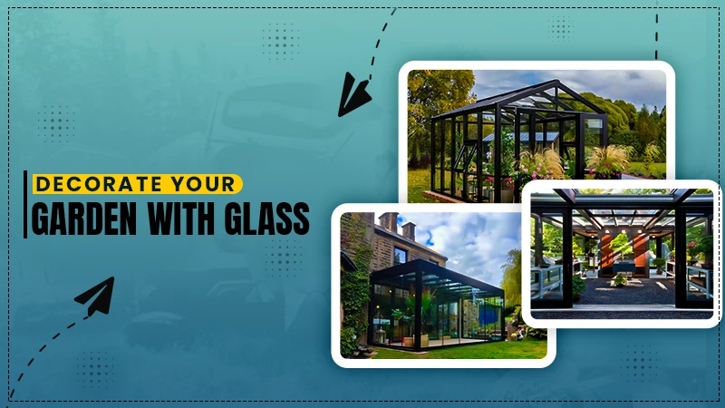 decorate your garden with glass