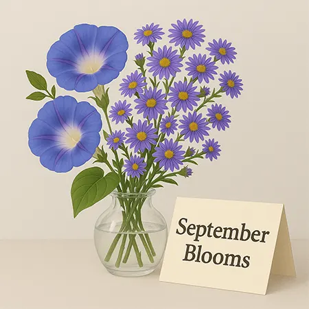 Aster and Morning Glory Image