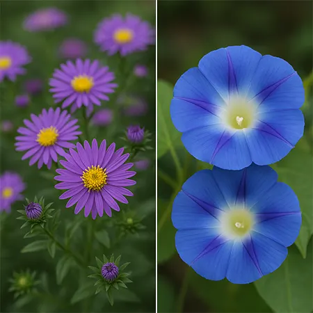 Aster and Morning Glory Image