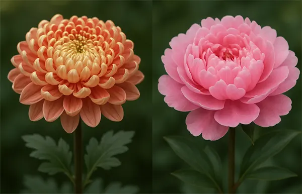 Chrysanthemum and Peony Image
