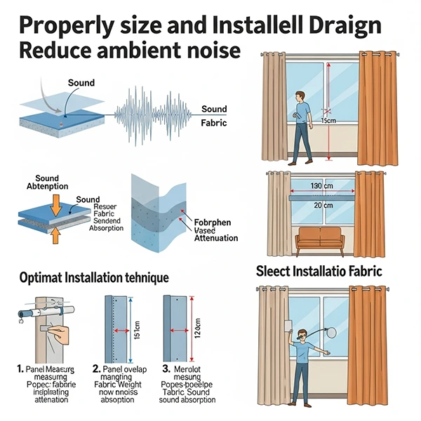 Curtain reduces noise