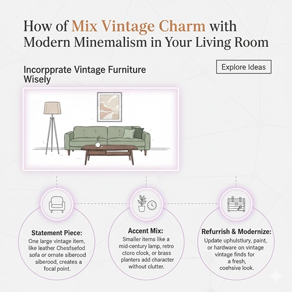 How to mix vintage charm in your living room