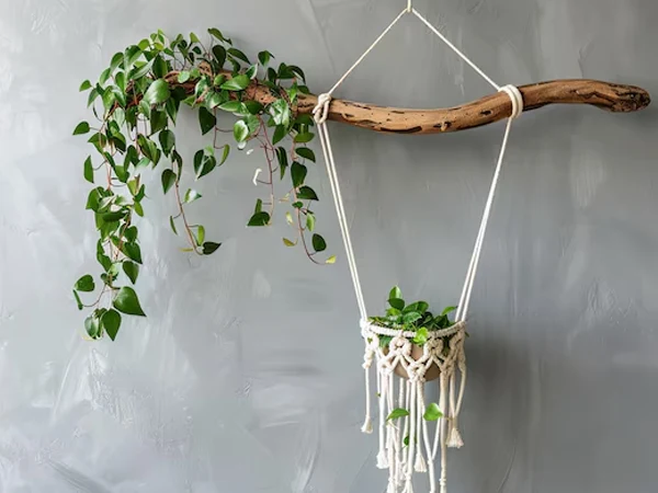 Macrame Plant Hanger or Tree BranchH