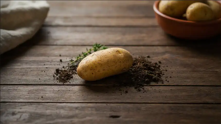 A fingerling potato