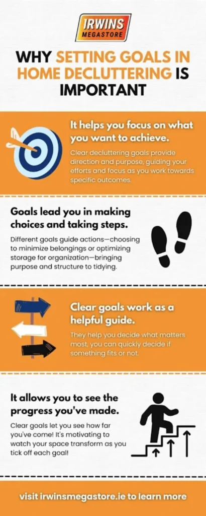 Goal setting for decluttering the home