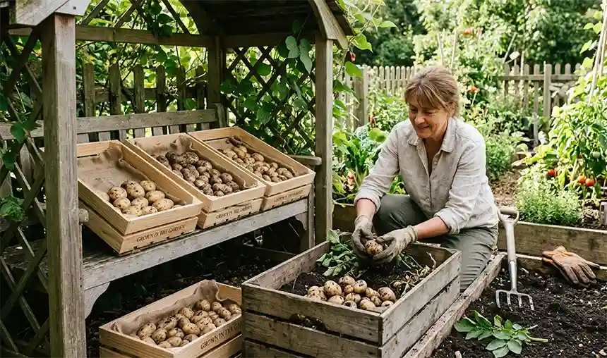 The curing and storing of potatoes