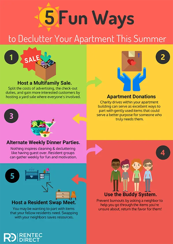 fun ways to declutter your apartment