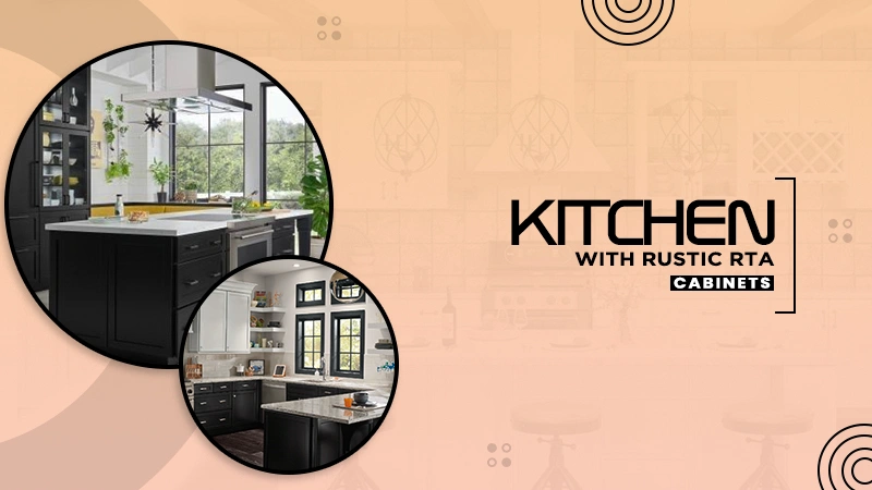 kitchen with rustic rta cabinets
