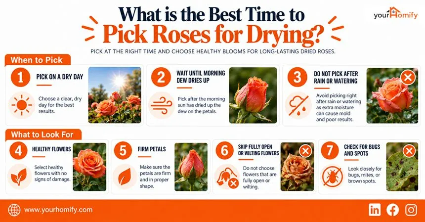 What is the Best Time to Pick Roses for Drying