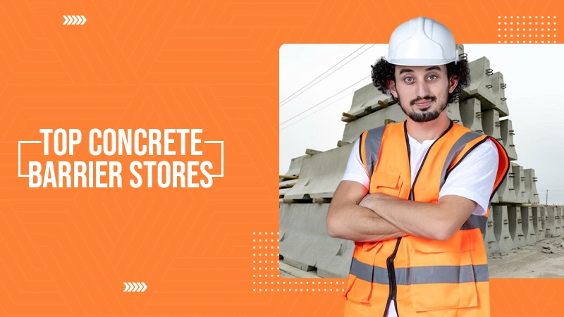 Top concrete barrier stores