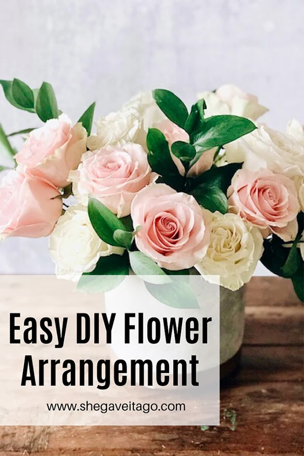 Easy DIY flower arrangement.