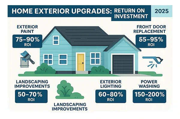Infographic on Home Exterior Upgrades ROIs
