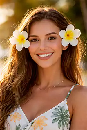 Flower behind both ears