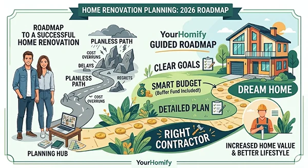 Planning home renovation 2026 roadmap. 