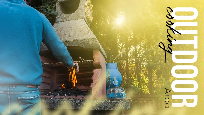 outdoor cooking area