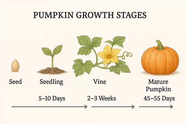 Growing Stages of the Pumpkin Plant