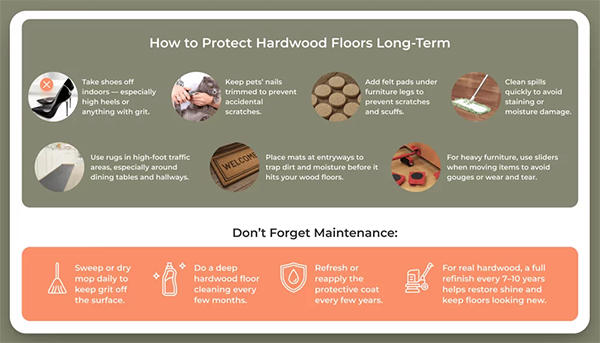 Hardwood maintenance tips