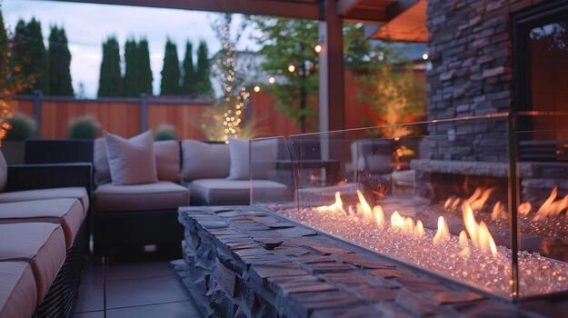 Outdoor fireplace