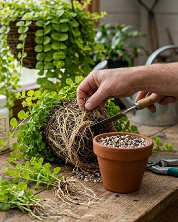 Creeping jenny root division