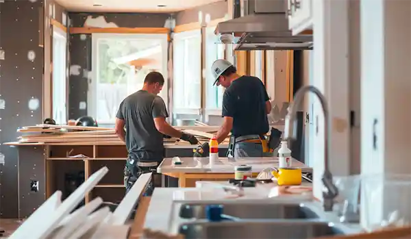 Hiring professionals for kitchen renovation