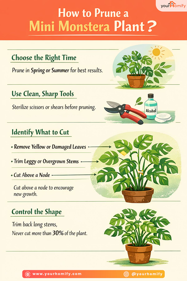 How to prune a Mini Monstera Plant