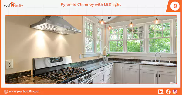 Pyramid Chimney with LED light