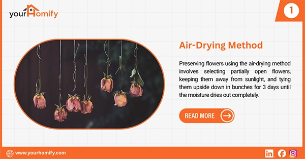 Air drying flowers