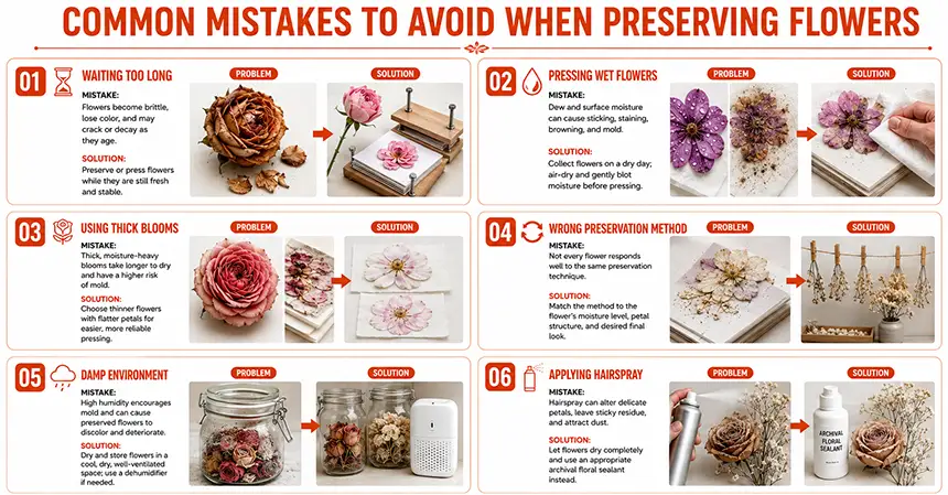 Common Mistakes to Avoid When Preserving Flowers