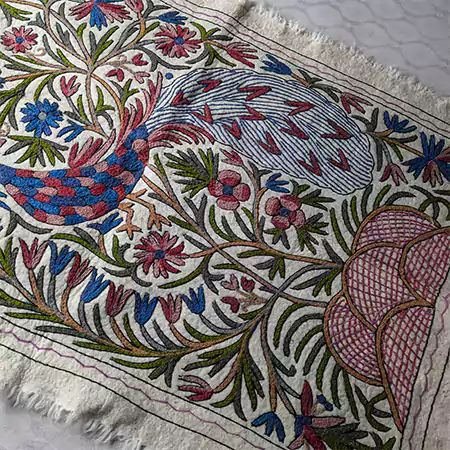 Hand Felted Wool Mat