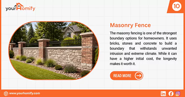 Masonry fence
