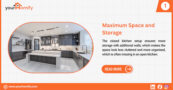 Maximum storage in a closed kitchen