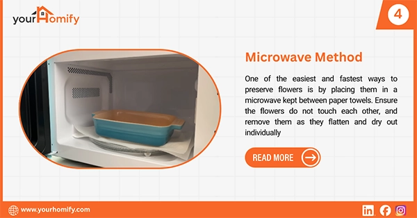 Microwave drying of flowers