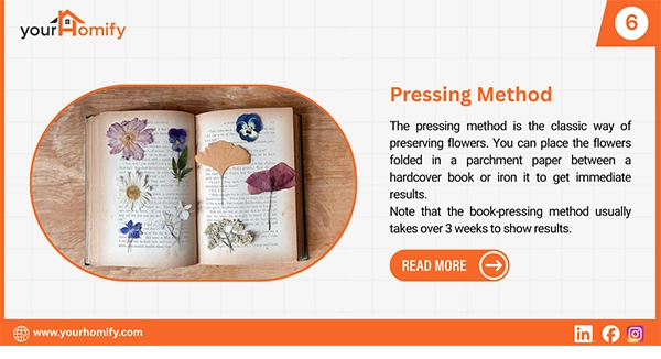 Pressing flowers