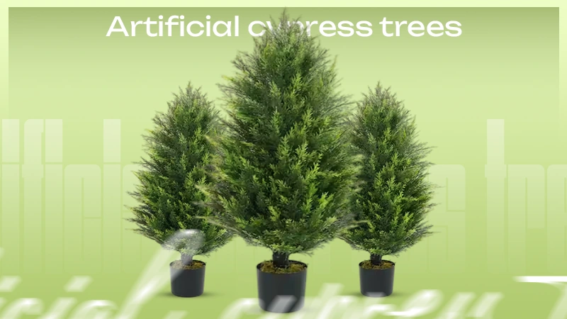 artificial cypress trees