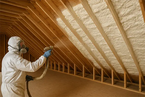  Attic spray foam insulation