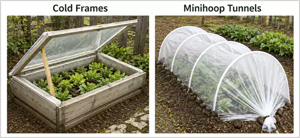 Cold frames and minihoop tunnels
