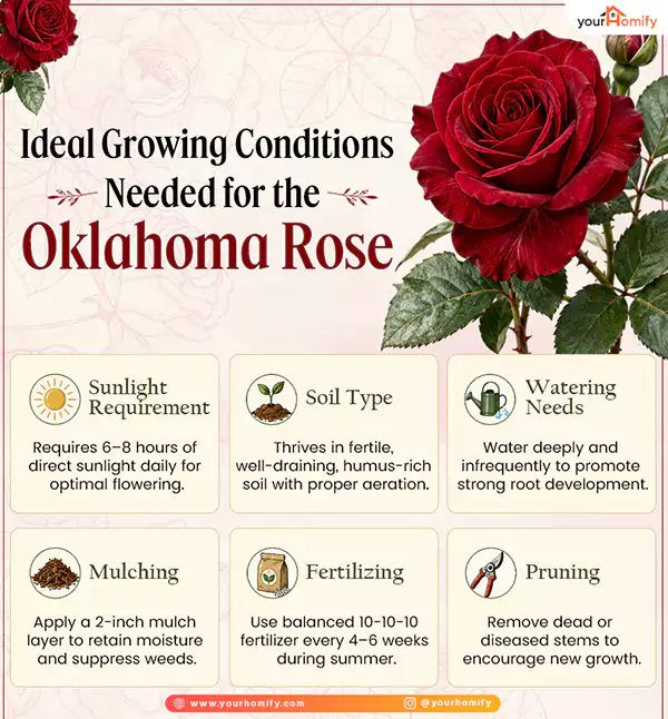 Ideal Growing Conditions Needed for the Oklahoma Rose