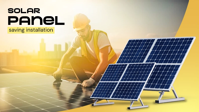 solar panel saving installation
