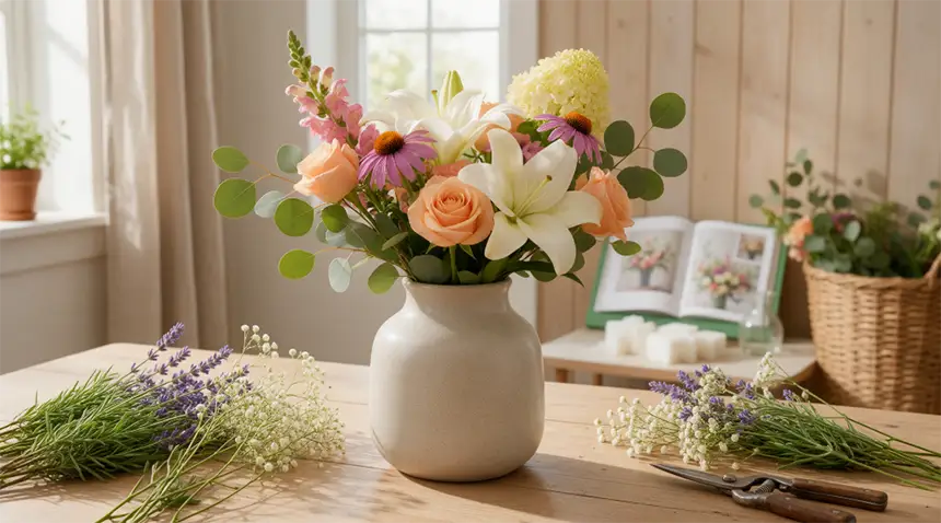 Adding filler flowers