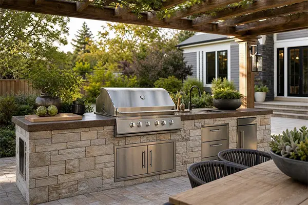 An outdoor kitchen rarely pencils out on resale alone