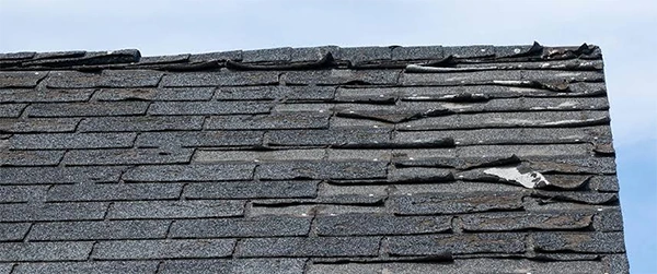 Damaged roof