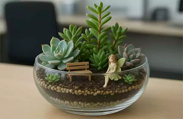 Glass Bowl Succulent