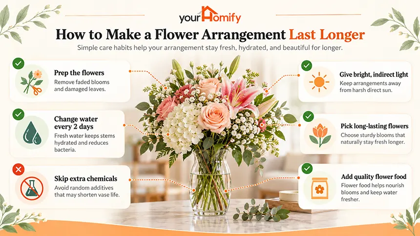Long lasting flower arrangement image