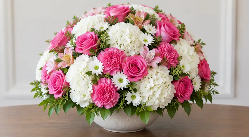 Round flower arrangement