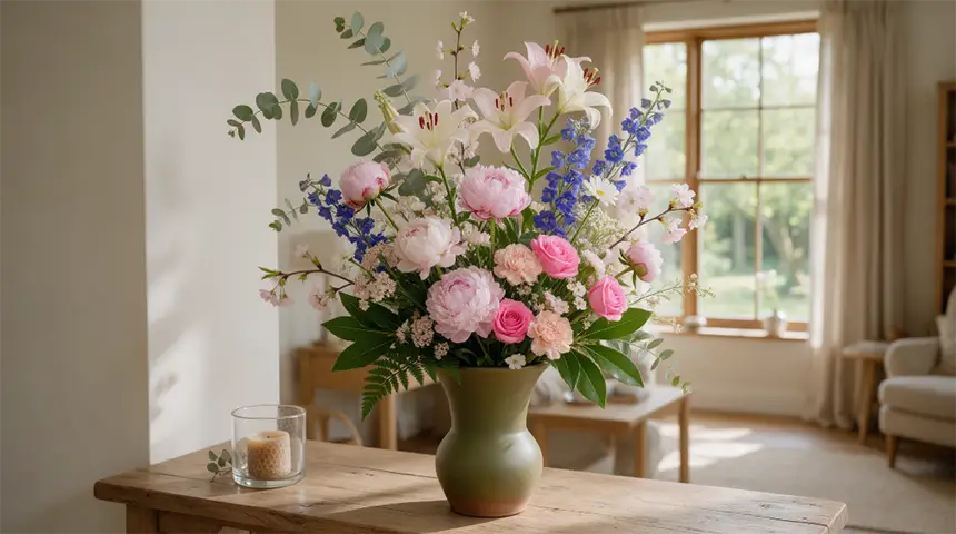 Vertical flower arrangement