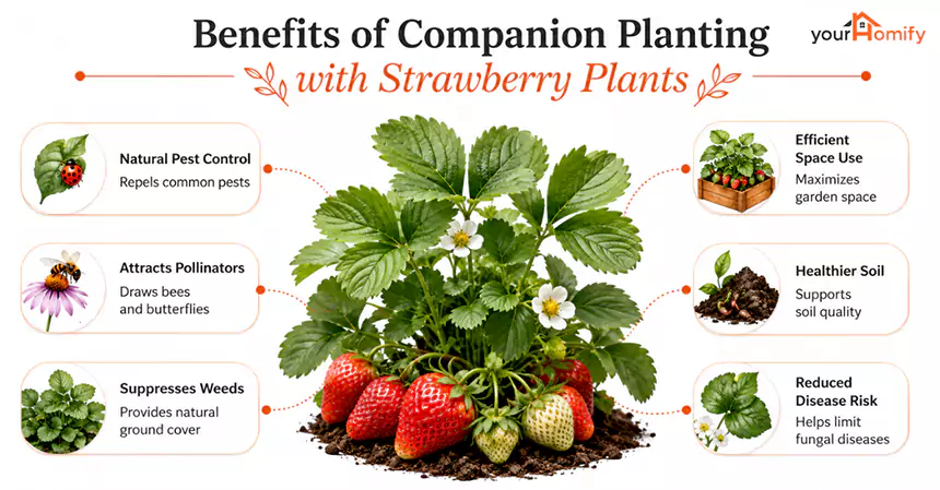 Benefits of Companion Planting wth Strawberry Plants