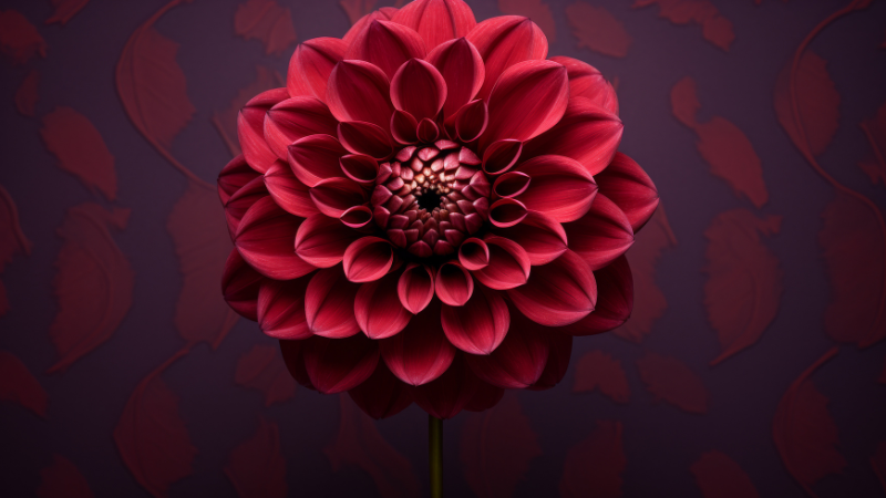 Close-up of a Black Dahlia bloom