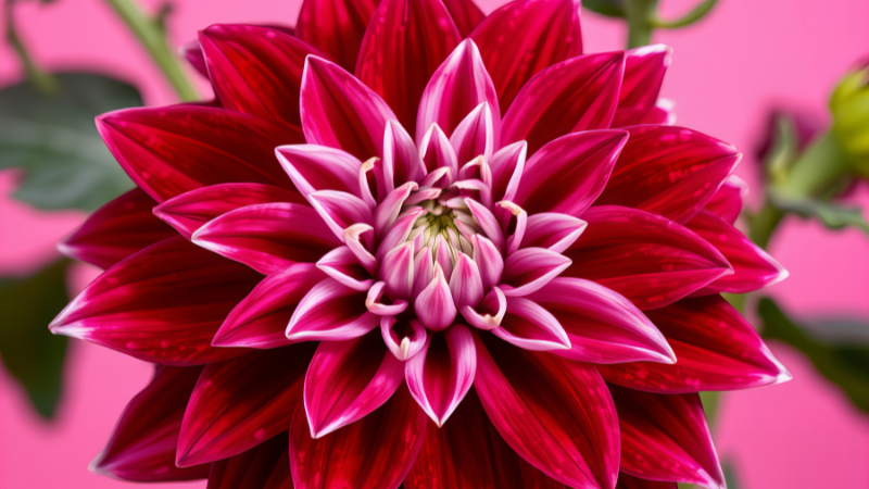 Black Dahlia flower in full bloom