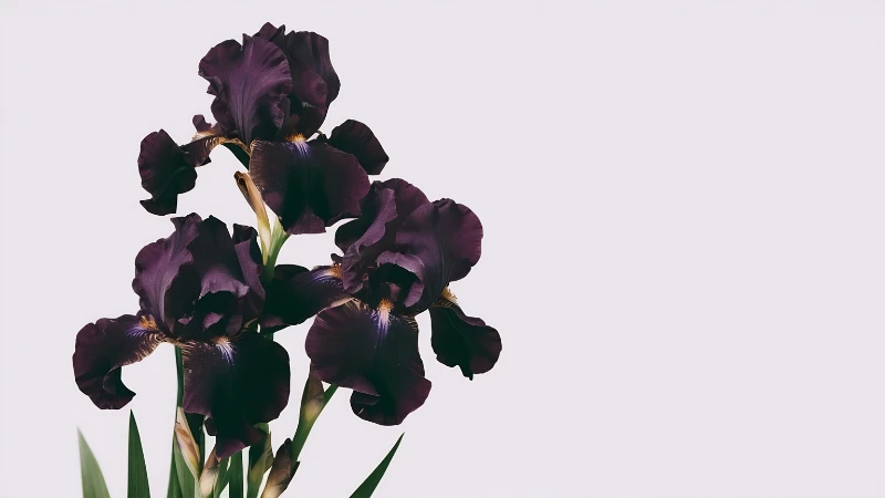 Featured Black Iris flower bloom