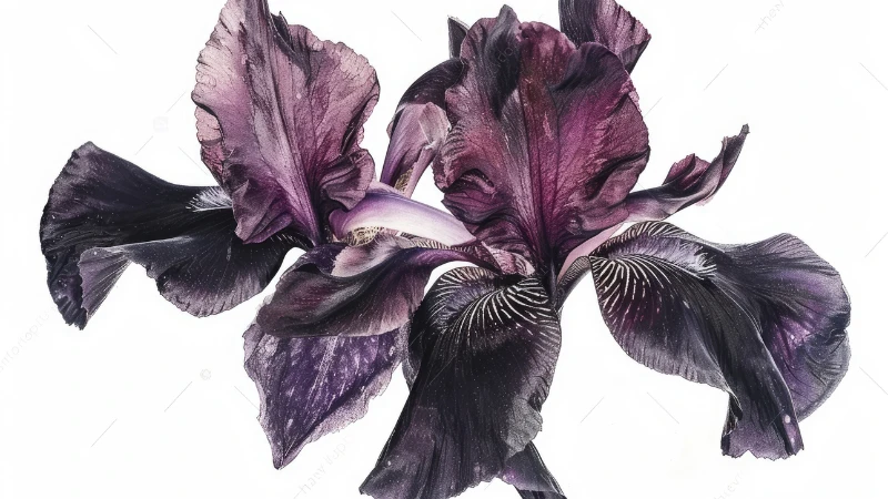 Close-up of Black Iris flower